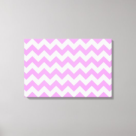 Roze en witte zigzag canvas afdruk (Voorkant)
