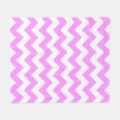 Roze en witte zigzag fleece deken (Voorkant (Horizontaal))