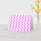 Roze en witte zigzag kaart (Gele Bloem)
