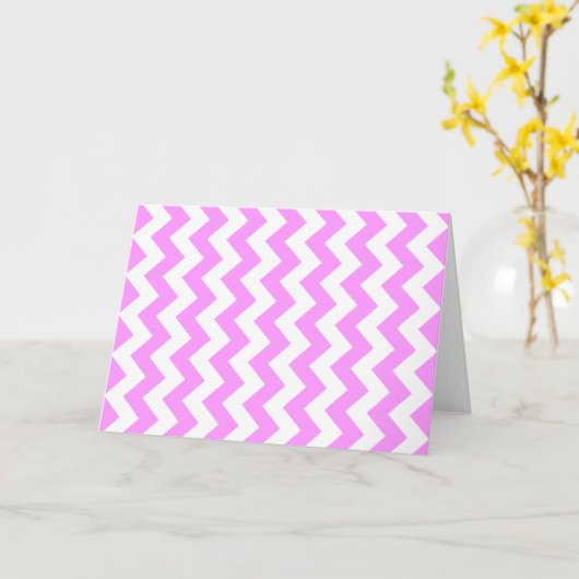 Roze en witte zigzag kaart (Gele Bloem)