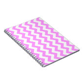 Roze en witte zigzag notitieboek (Rechterzijde)
