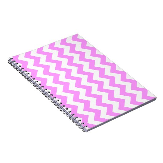 Roze en witte zigzag notitieboek (Rechterzijde)