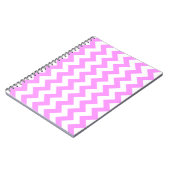 Roze en witte zigzag notitieboek (Linkerzijde)