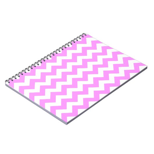 Roze en witte zigzag notitieboek (Linkerzijde)
