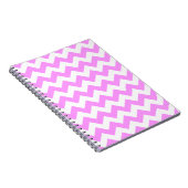 Roze en witte zigzag notitieboek (Rechterzijde)
