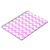 Roze en witte zigzag notitieboek (Linkerzijde)