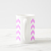 Roze en witte zigzag porselein kop (Achterkant)