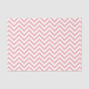Roze en witte zigzag Stripes Chevron Pattern Tissuepapier
