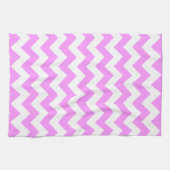 Roze en Witte Zigzag Theedoek (Horizontaal)