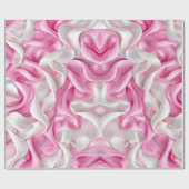 Roze en witte zijde cadeaupapier (Vlak)