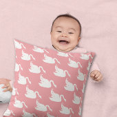 Roze en witte zwaan elke kleur kussen