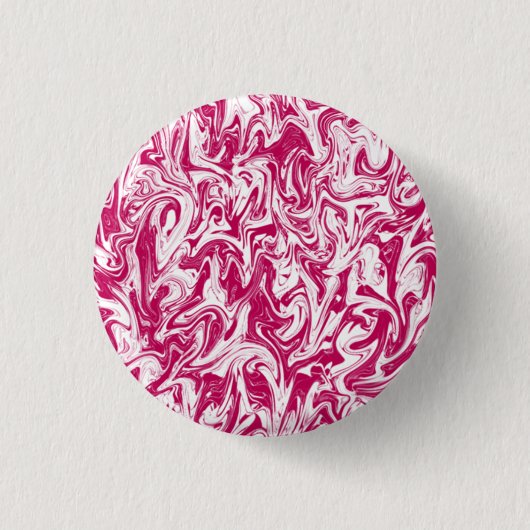 Roze en witte zwijn ronde button 3,2 cm (Voorkant)