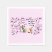 Roze en witwaspapieren servetten (Voorkant)