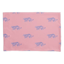 Roze en zeemachttijger, patroon voor kinderen, Tie Kussensloop