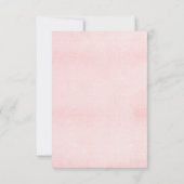 Roze en Zilver Blad RSVP Kaartje (Achterkant)