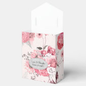 Roze en zilver bloemmotief bedankdoosjes (Geopend)