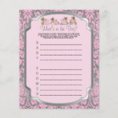 Roze en zilver Damask Teddy Bears - Game Flyer (Voorkant)