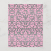 Roze en zilver Damask Teddy Bears - Snoep Game Flyer (Achterkant)