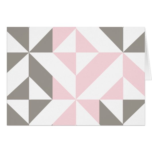 Roze en zilver Geometric ZigZag (Voorkant Horizontaal)