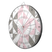 Roze en zilver Geometric ZigZag Dartbord (Voorkant Rechts)