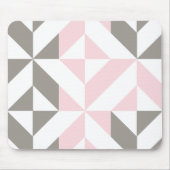 Roze en zilver Geometric ZigZag Muismat (Voorkant)