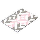 Roze en zilver Geometric ZigZag Notitieboek (Linkerzijde)