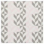 Roze en zilver Geometric ZigZag Stof (Swatch)
