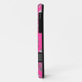 Roze en zilver gepersonaliseerd monogram Case-Mate iPhone case (Achterkant/links)