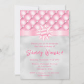 Roze en Zilver Getufte Parels Zoet Zestien Kaart (Achterkant)