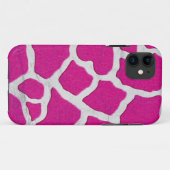 Roze en zilver Giraffe Case-Mate iPhone Case (Achterkant (horizontaal))