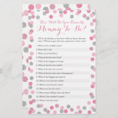 Roze en zilver hoe goed je de mama Quiz kent (Voorkant / Achterkant)