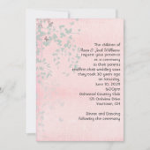 Roze en zilver Leaf Kaart (Voorkant)