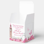 Roze en zilver op een time prinses bedankdoosjes (Geopend)