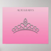 Roze en zilver Poster Tiara Autograaf (Voorkant)