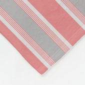 Roze en zilver Striped Fleece Deken (Hoek)