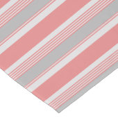 Roze en zilver Striped Korte Tafelloper (Hoek)