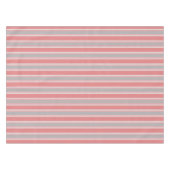 Roze en zilver Striped Tafelkleed (Voorkant (Horizontaal))