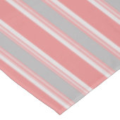 Roze en zilver Striped Tafelkleed (Gekanteld)