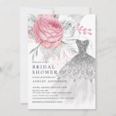 Roze en zilver Vrijgezellenfeest voor het huwelijk Kaart (Voorkant)