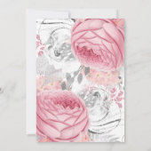 Roze en zilver Vrijgezellenfeest voor het huwelijk Kaart (Achterkant)