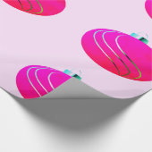 Roze en Zilveren Bulb Verpakkingsdocument Cadeaupapier (Hoek)