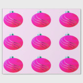 Roze en Zilveren Bulb Verpakkingsdocument Cadeaupapier (Vlak)