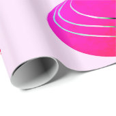 Roze en Zilveren Bulb Verpakkingsdocument Cadeaupapier (Rol Hoek)