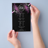 Roze en Zilveren Confetti Make-up Kunstenaar Flyer (Hand)