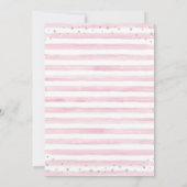 Roze en Zilveren Diamanten Eenhoorn Baby shower Kaart (Achterkant)