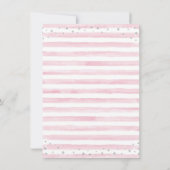 Roze en Zilveren Diamanten Eenhoorn Baby shower Kaart (Achterkant)