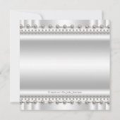 Roze en Zilveren Engel Baby shower Kaart (Achterkant)