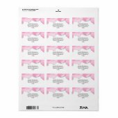 Roze en zilveren faux Glitter Border Stijlvol Etiket (Full Sheet)
