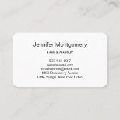 Roze en zilveren faux Glitter Border Stijlvol Visitekaartje (Achterkant)