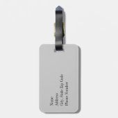 Roze en Zilveren Faux schittert Chevron Bagagelabel (Achterkant verticaal)